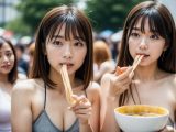 ラーメン露出　埼玉県　熊谷市　見せたがり